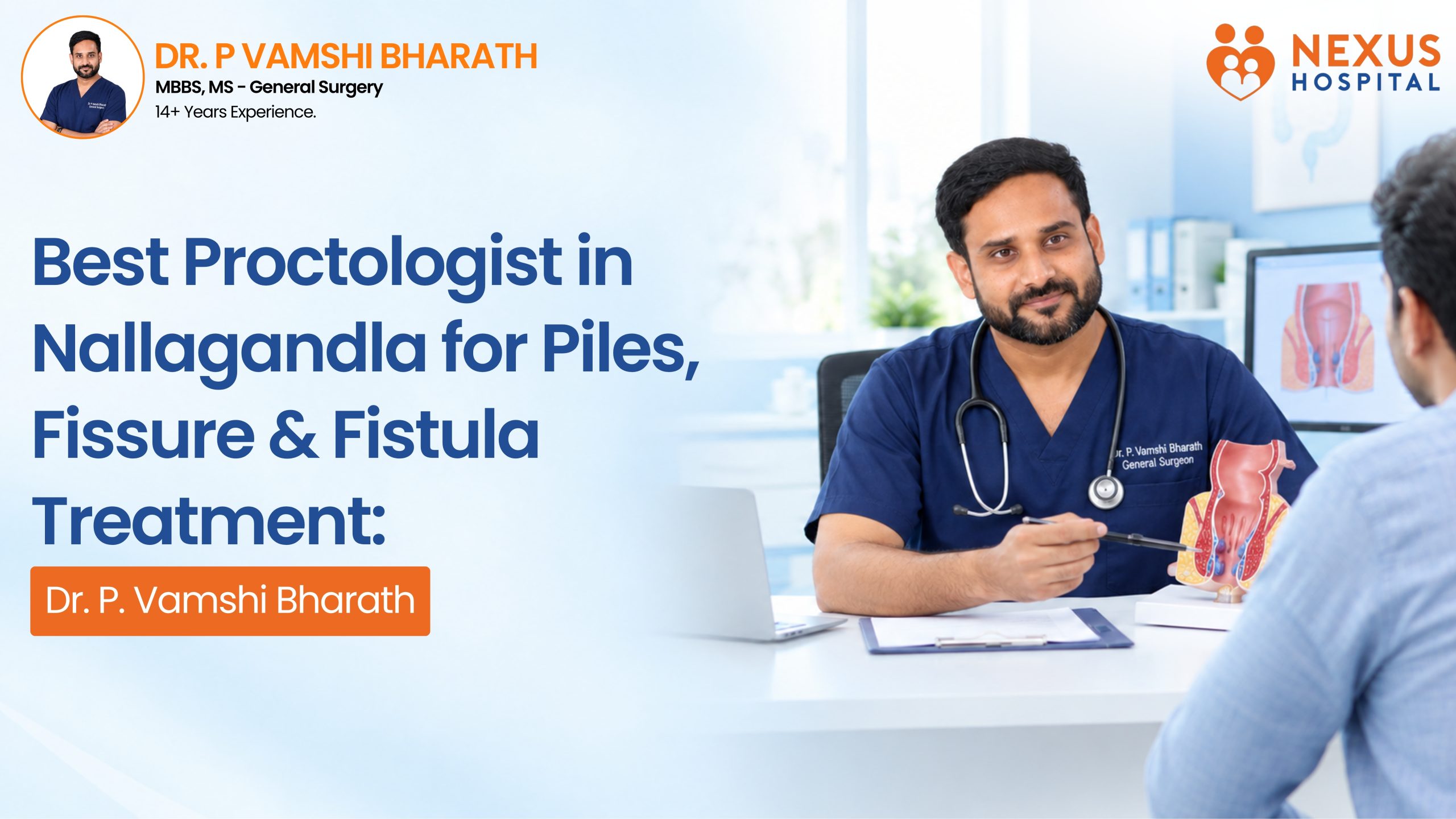 Best Proctologist in Nallagandla for Piles, Fissure & Fistula Treatment: Dr. Vamshi Bharath